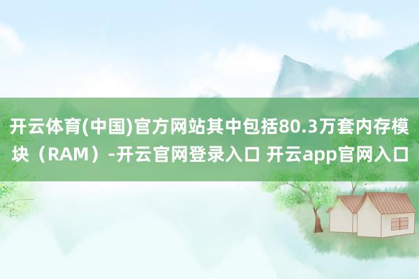 开云体育(中国)官方网站其中包括80.3万套内存模块（RAM）-开云官网登录入口 开云app官网入口